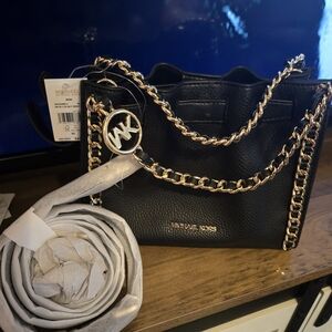 Michael Kors Black and Gold Crossbody
